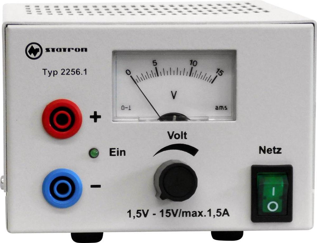 Statron 2256.1 Labvoeding, regelbaar 1.5 - 15 V 1.5 A 40 W Aantal uitgangen 1 x