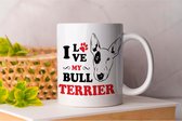 Mok I Love my Bull Terrier - pets - honden - liefde - cute - love - dogs - dogs - dog mom - dog dad- cadeau - huisdieren