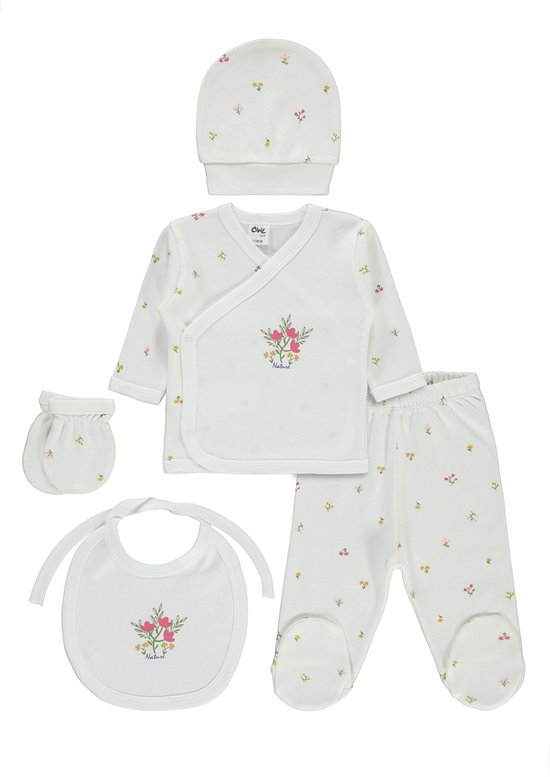 Nature - Baby 5-delige Newborn kleding set meisjes - Newborn set - Babykleding - Babyshower cadeau - Kraamcadeau