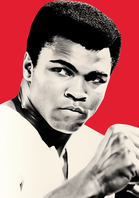 Muhammad Ali Poster | Ali Portret | Boks Poster | The Greatest | Muhammad Ali Portret | 51x71cm | Geschikt om in te lijsten