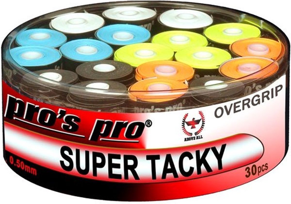 Pro's Pro Super Tacky overgrip multicolor 30 stuks - Approach-Sports