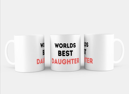 Akyol - tasse à café meilleure fille du monde - tasse à thé - Fille - la meilleure fille - cadeau d'anniversaire - anniversaire - cadeau - cadeau pour fille - articles fille - cadeau - cadeau - cadeau - contenu 350 ML