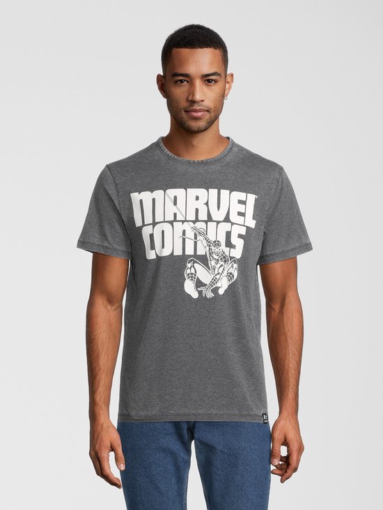 Recovered Marvel Comics Spidey Charcoal T-Shirt