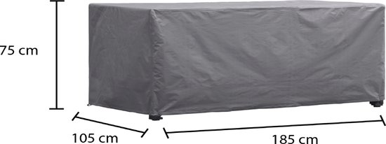 Tuintafelhoes 340x100x75 Cm – Waterdichte 420D Oxford Hoes Voor Buitenmeubels, Met Gespriemen En Verstelbaar Koord, Beschermt Tegen Regen, Wind En Uv