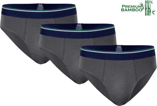 3 slips pour hommes - Bamboe - Sous-vêtements - Anthracite - Taille XL