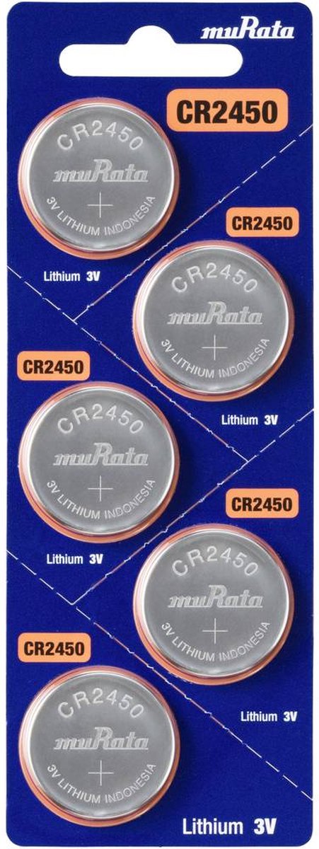 Murata CR2450-BEABAE CR2450 Knoopcel Lithium 3 V 610 mAh 5 stuk(s)