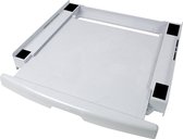 Scanpart kunststof tussenstuk voor wasmachine en droger met werkblad inclusief spanband - Geschikt voor AEG Bosch LG Miele Samsung Siemens Zanussi Whirlpool - Stapelkit - Alternatief voor SKS101 - Universeel