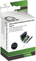 Mini-USB 2.0 – stekkerset, Type-B Stekker, inbouw horizontaal 2001C210 Quadrios 1 stuk(s)