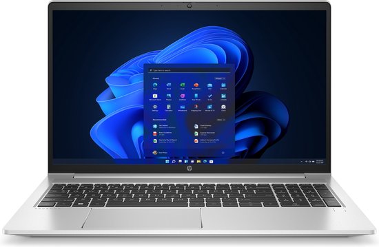 HP 450 G9 Intel® Core™ i3 i3-1215U Laptop 39,6 cm (15.6") Full HD 8 GB DDR4-SDRAM 256 GB SSD Wi-Fi 6E (802.11ax) Windows 11 Pro Zilver - HP - Hoofdafbeelding