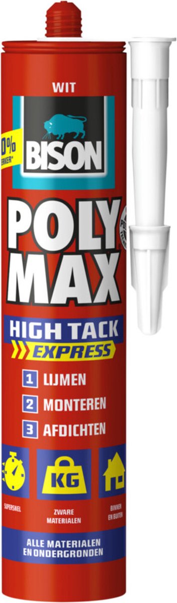 12x Bison Poly Max® High Tack Express Wit 440 gr