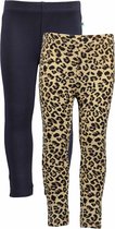 Blue Seven 2 PACK Bio Basic all season legging Blauw en Panter - Maat 110