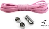 Lace Force® veters - (licht roze) - niet strikken - elastische veters zonder strikken - no tie - schoenveters - sportveters - rond - schoenveters - kinderveters