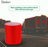 Vardaan Reflecterende tape -  bakfiets - fiets - auto - rood reflectie plakband op rol - 3 meter x 5 cm breed