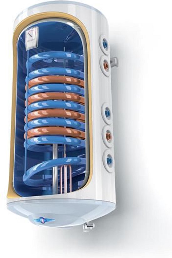 Elektrische boiler met 2 warmtewisselaars inclusief montage set voor verticale boilers... bol