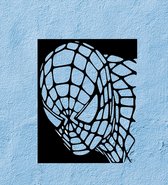 Djemzy - muurdecoratie woonkamer - kinderkamer - wanddecoratie - hout - zwart - spiderman - 6 mm mdf