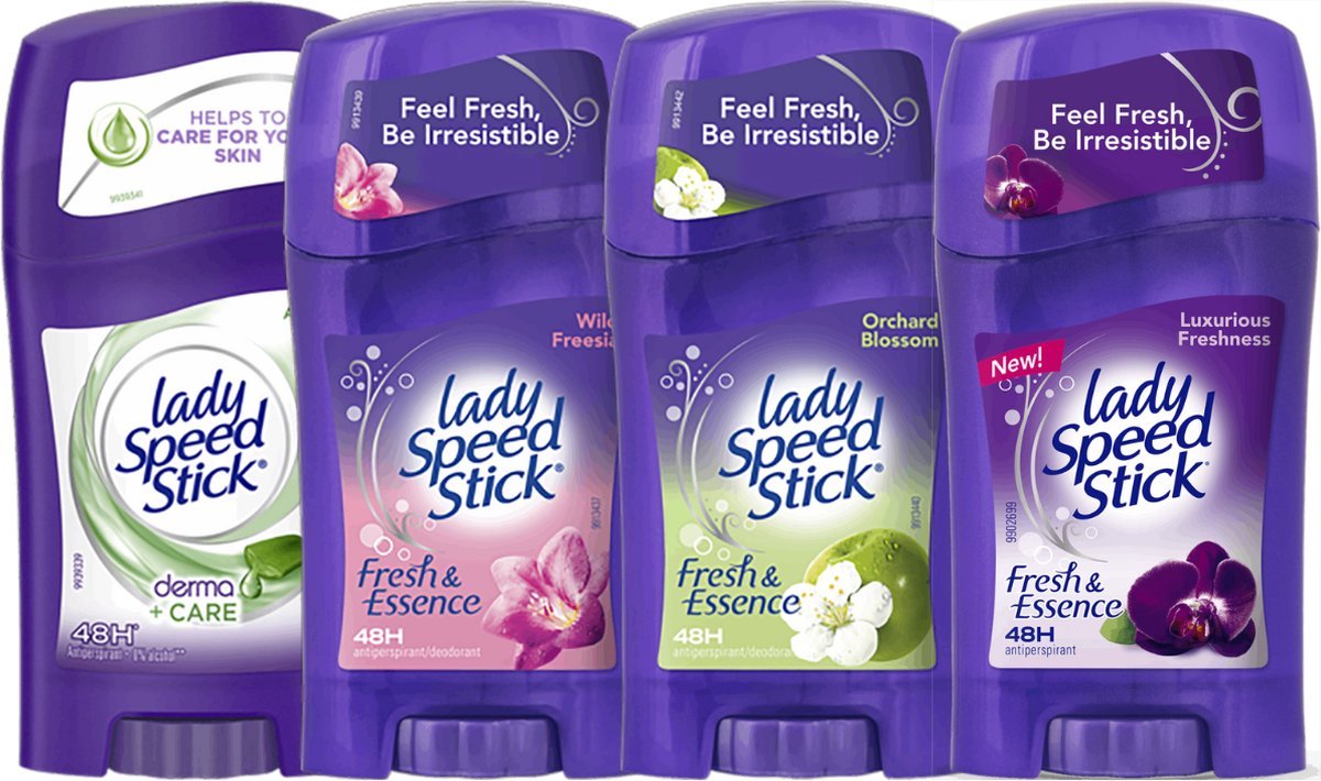 Goedkoopste Lady Speed Stick Original Classics Deodorant Vrouw - 4 x 45 g - 48h Bescherming en Verzorging - Deodorant Vrouw Voordeelverpakking