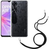 Cazy Hoesje met koord geschikt voor Oppo A78 5G Gezichten