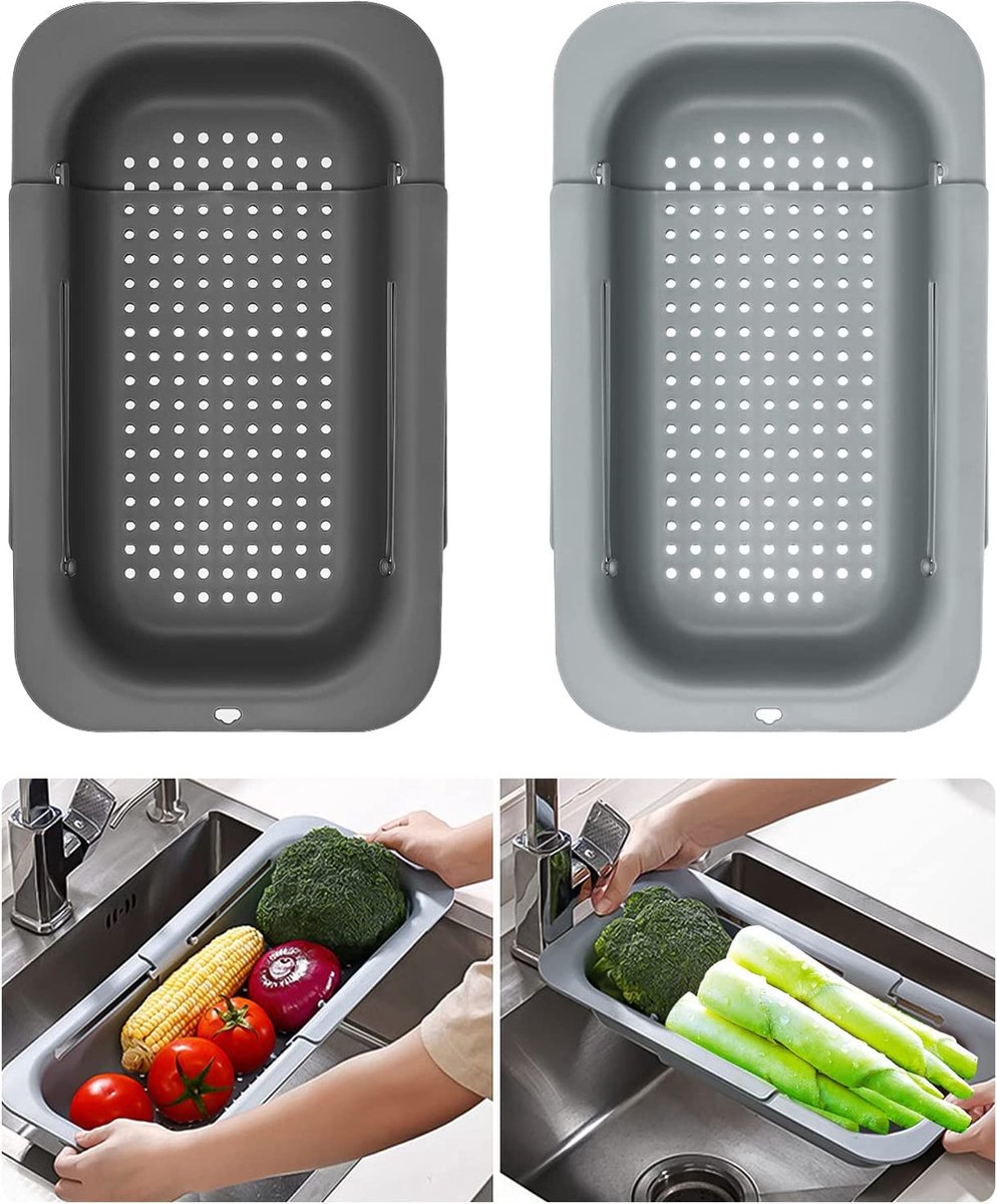 Panier De Passoire D'Évier Extensible - Panier De Lavage Pour Évier À  Passoire Réglable Pour Cuisine