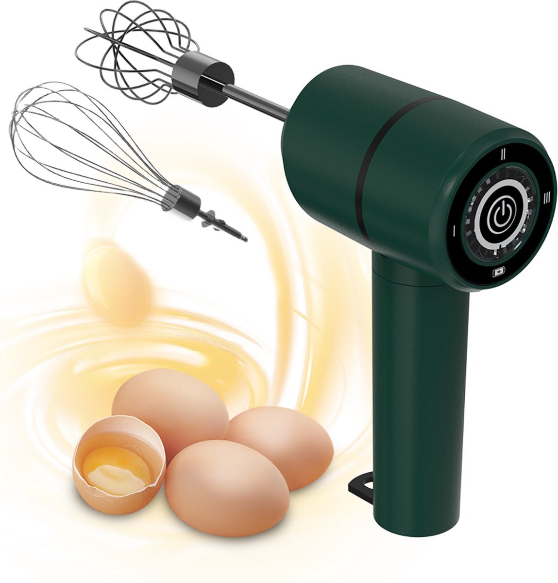 Phreeze Elektrische Handmixer - Mixer met Deeghaken - Slagroomklopper - Automatisch - Klopper - Staafmixer - Mini - USB Oplaadbaar