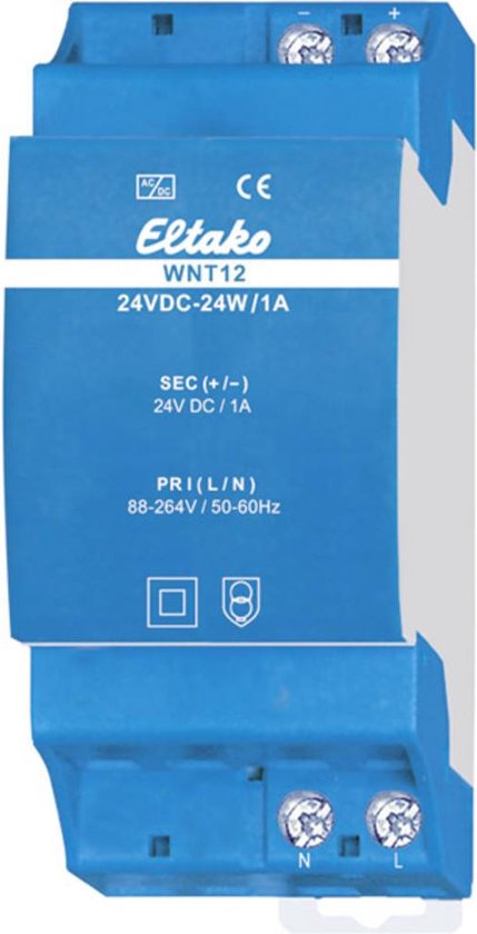 ELTAKO SNT14-24V/24W ALIMENTATION RAIL DIN 1 A 24 W NBR. DE SORTIES:1 X