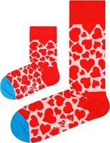 Eenmannenkado.nl Zo Vader Zo Zoon/Dochter matching sokken Hearts | Maat: Vader 41 - 46 | Kind 7-9 jaar | Valentijn | Vaderdag | Kraamcadeau