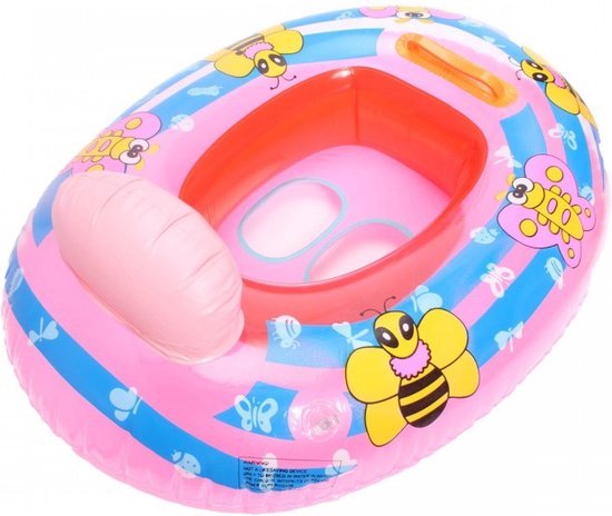 Intex Opblaasbare Babyfloat met Rugsteun en Handvat – met fleurige ...