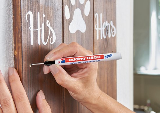 Marqueur Spray Marqueur Noir Fin Edding 8850 Lot De 5 Marqueurs Pour Trou De Perçage Noir Pour Marquer Durablement Les Endroits Difficiles D'accès (5 Marqueurs De Trou Feutre Chantier Stylo Chantier