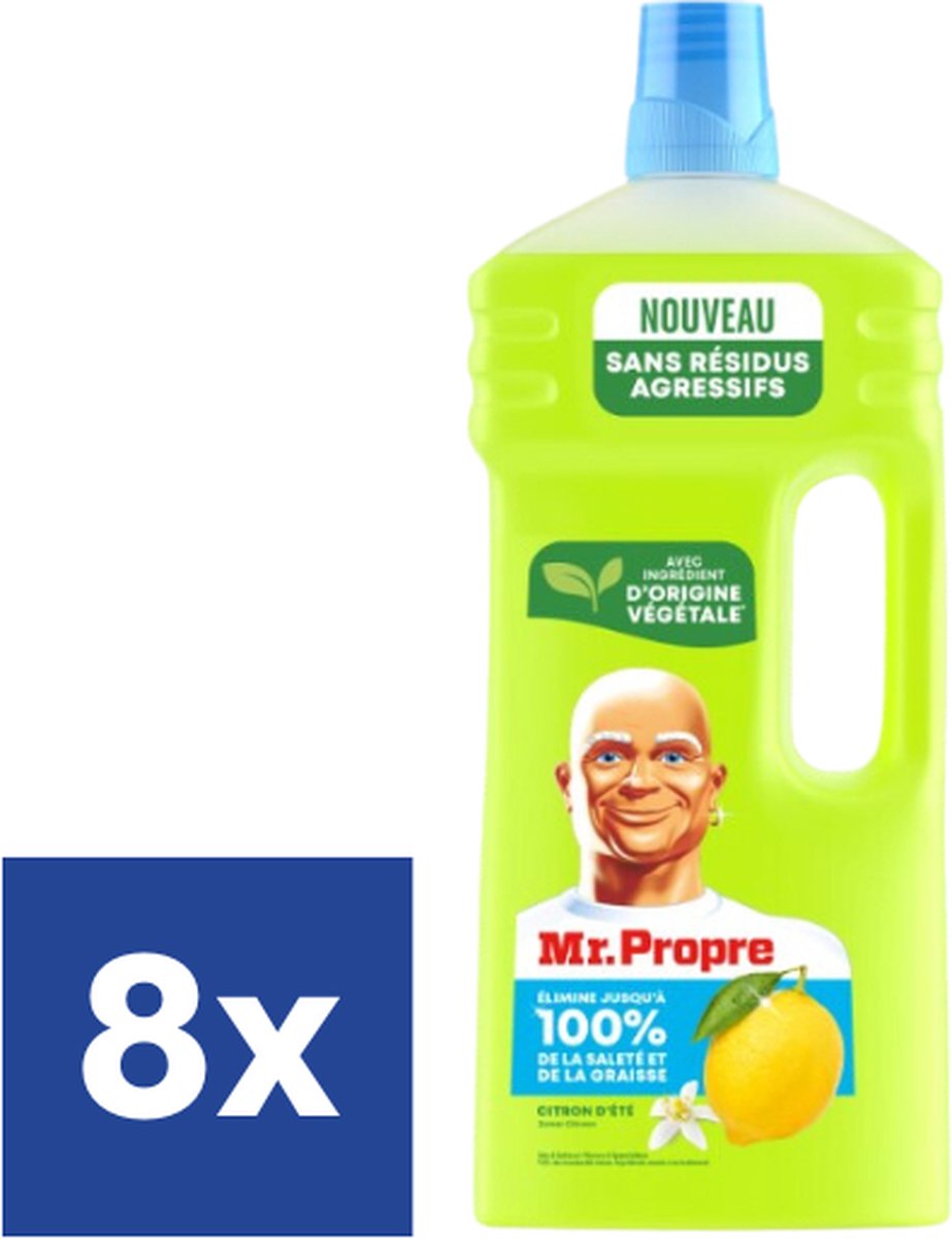 Mr Proper Zomer Citroen Allesreiniger - 8 x 1.3 l