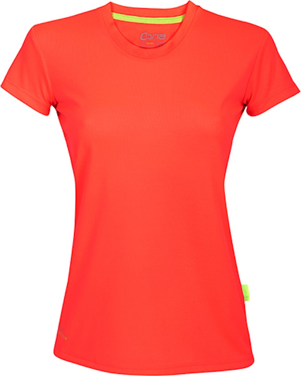 Damessportshirt 'Evolution Tech Tee' met korte mouwen Neon Coral - XL