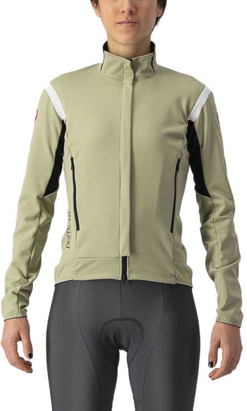 Castelli Windjack sterk waterafstotend Dames Groen Kalk - PERFETTO RoS 2 W JACKET GREEN TEA CHALK - M