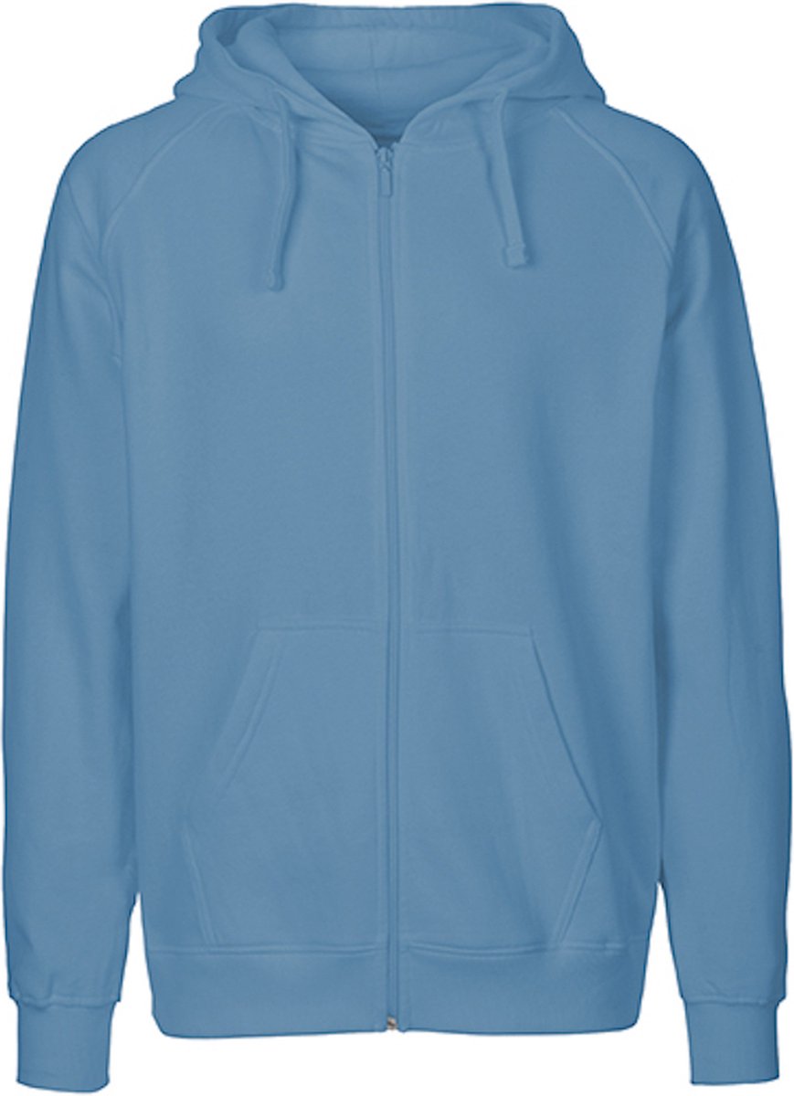 Fairtrade Men’ Zip Hoodie met capuchon Dusty Indigo