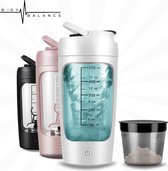 BodyBalance - Elektrische Shakebeker met Supplementen Doosje - USB-C Oplaadbaar - Lekvrije Proteïne Shaker - Wit - 650ML - Blender to go