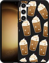 Cazy Hoesje Zwart geschikt voor Samsung Galaxy S23+ Frappuccino's