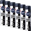 NIVEA MEN Invisible for Black & White Power Deodorant Spray - 6 x 200ml - Voordeelverpakking