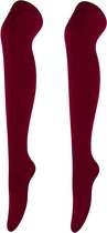 Rode Kousen - Hoge Sokken Vrouwen - Kousen - Overknee Sokken - Thigh Highs Socks - Knee Socks - One Size