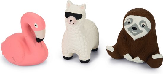 Feestelijk piepend hondenspeelgoed - interactief latex kauwspeelgoed voor verveling - staand rollend huisdier rendier, pinguïn, sneeuwpop puppy bijtspeelgoed (pinguïn