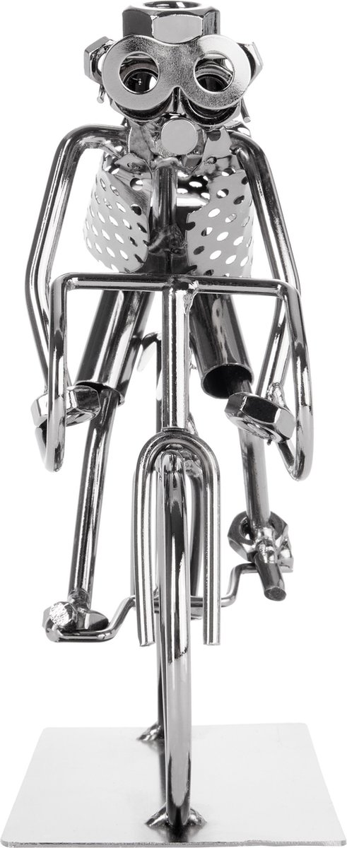 BRUBAKER Schroef-figuur Fietser - Fiets Iron Figure Metalman - Handgemaakte metalen figuur - Cadeau voor fietsers en racefietsers