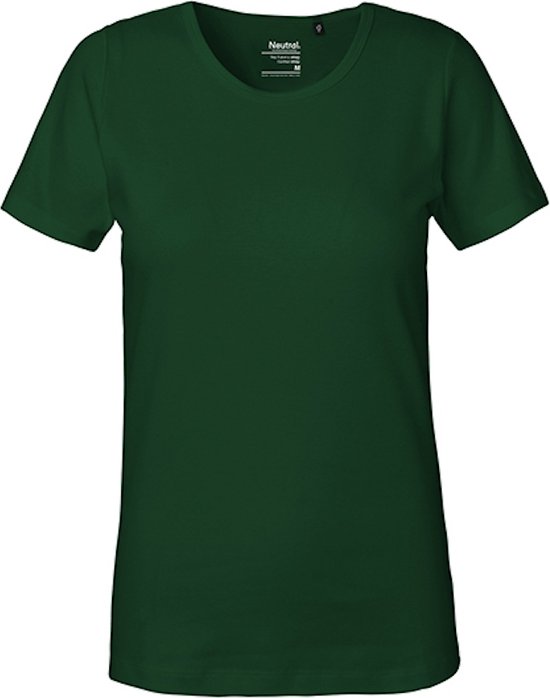 Fairtrade Ladies´ Interlock T-Shirt met korte mouwen Bottle Green - XL