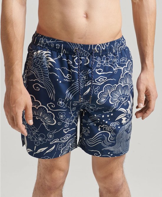 SUPERDRY Vintage Hawaiian Zwemshorts Heren - Horaizu Indigo - S