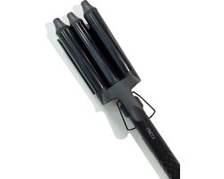 Fineza Wafeltang Haar - Krultang - Waver - Golvenkrultang - Wave Krultang - Multistyler - beach Waves - Zwart