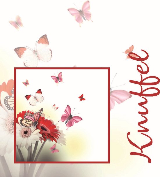 Carte Fleur De Luxe - "Hug" - Carte Cadeau - 20 Pièces - Cartes De Remerciement - Fleurs - 7x7cm - Avec Perçage