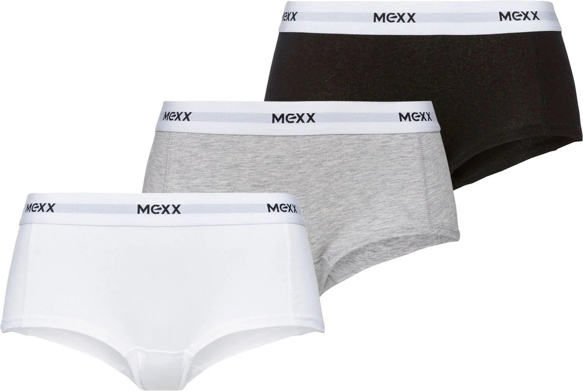 Mexx 3-pack Hipster - mixpack grijs/wit/zwart - dames M - color 319043 -  hipsters | bol.com