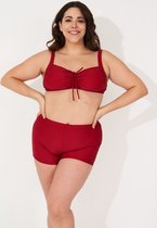 Bikini set- Plus size 2-delige bikini badpak- tankini dames volwassenen- Zwemkleding strandkleding VY8803- Bordeaux- Maat 58