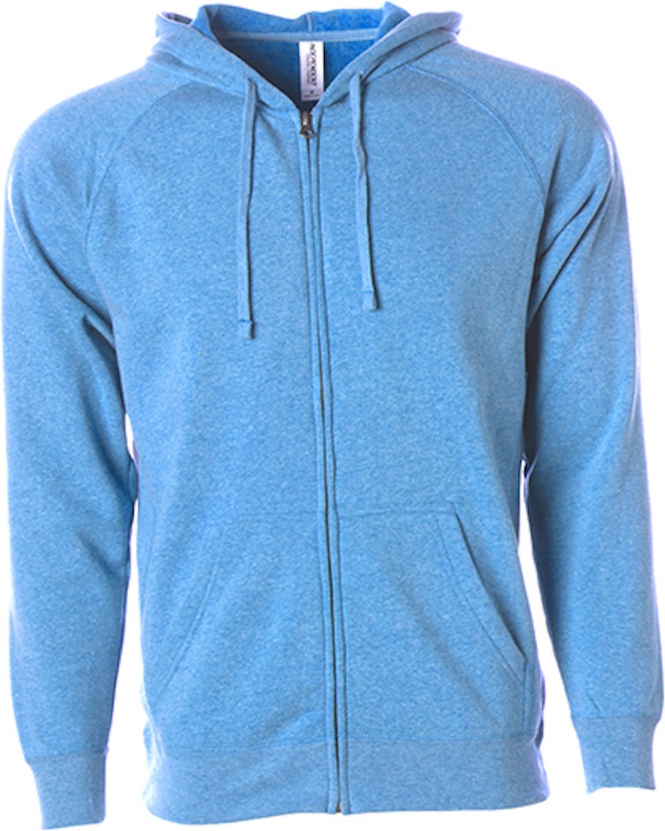 Independent Unisex Midweight Special Blend Raglan Zip Hood NP355 - Pacific - S