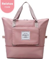 FOXLY® Opvouwbare Handbagage Reistas – Opvouwbaar Tot 28 x 18 cm – Roze
