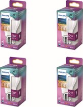 Lampe LED Philips SceneSwitch - Dépolie - 60 W - E27 - Dimmable - Lumière Warmwit - 4 pièces