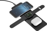 TerraTec ChargeAir All Wireless Charger oplaadpad, draadloos 10 W QI laadstation, compatibel met 12/11/11 Pro/11 Pro Max/XS MAX/XR/XS/X/8/8+, Galaxy Note 10/S10e/S10/S9, Apple Watch, AirPods - zwart
