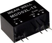 Mean Well MDD02M-15 DC/DC-convertermodule 67 mA 2 W Aantal uitgangen: 2 x