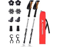 Atacama wandelstokken trekking poles foldable carbon - Telescopische wandelstokken lichtgewicht - Nordic walking poles absorbeerbare telescopische wandelstok rubber opvouwbaar