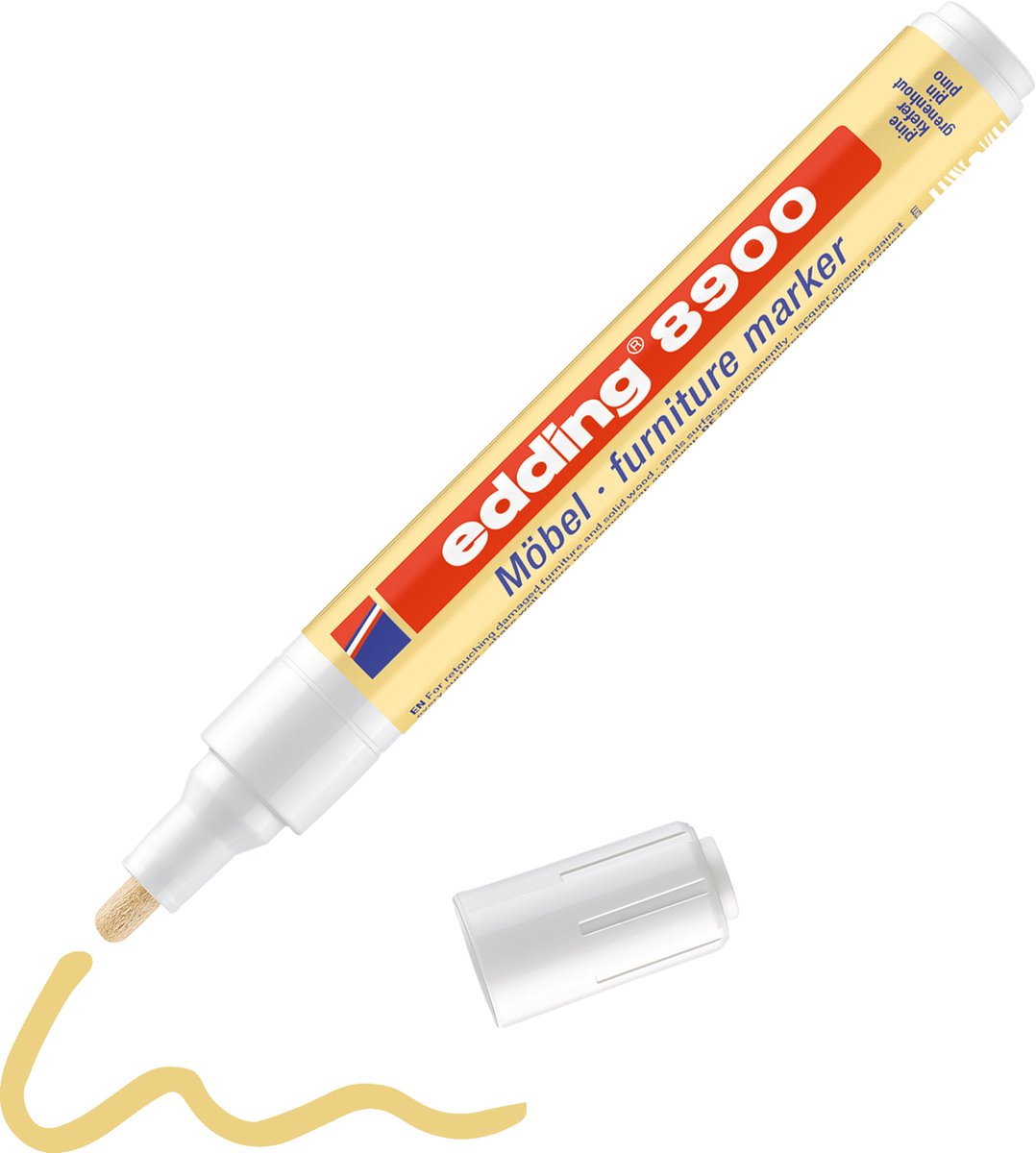 edding 8900 meubelstift voor reparatie van meubels- kleur: grenenhout - 1,5-2mm - de meubelmarker laat krassen en kleine beschadigingen verdwijnen